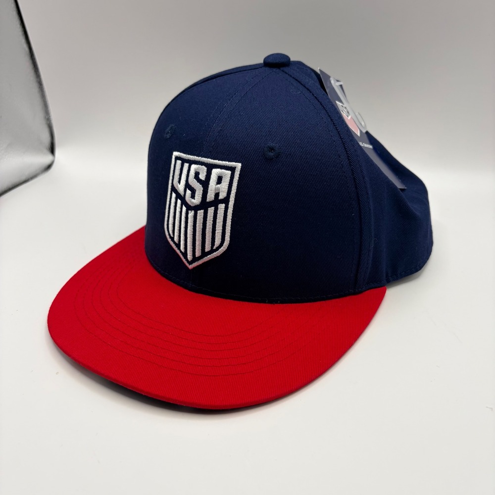 US Soccer Federation Hat Icon Sports Snapback World Cup USA Flag Under-brim OS